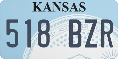 KS license plate 518BZR