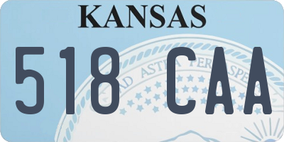 KS license plate 518CAA