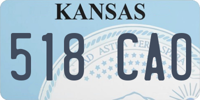 KS license plate 518CAO