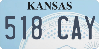 KS license plate 518CAY