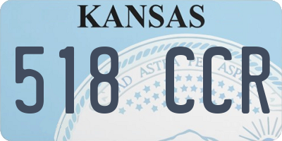 KS license plate 518CCR