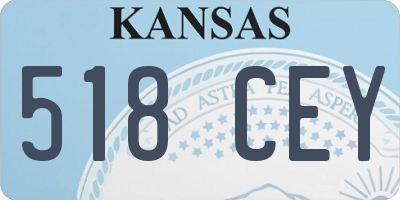 KS license plate 518CEY