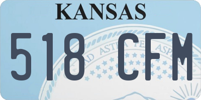 KS license plate 518CFM