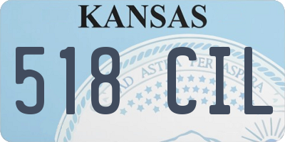 KS license plate 518CIL