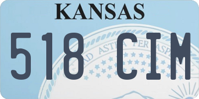 KS license plate 518CIM
