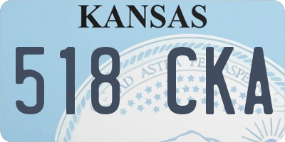 KS license plate 518CKA