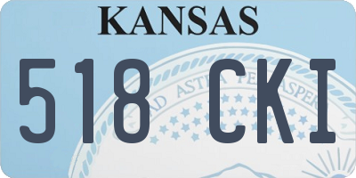 KS license plate 518CKI