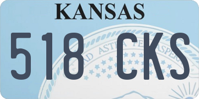 KS license plate 518CKS