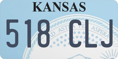 KS license plate 518CLJ
