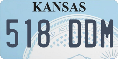 KS license plate 518DDM