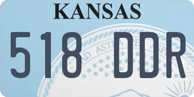 KS license plate 518DDR