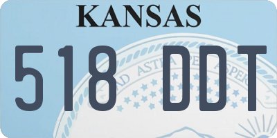 KS license plate 518DDT