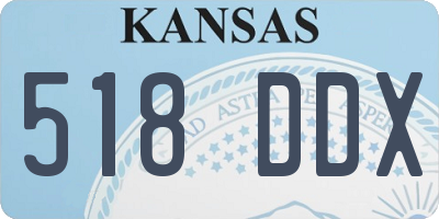 KS license plate 518DDX