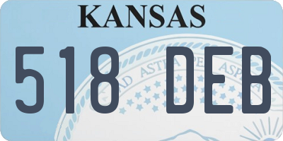 KS license plate 518DEB