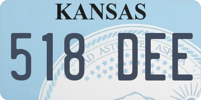 KS license plate 518DEE