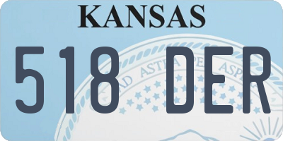 KS license plate 518DER