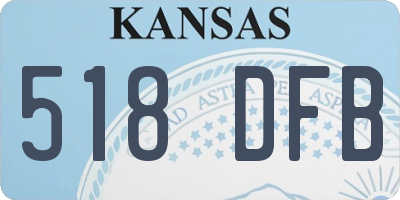 KS license plate 518DFB