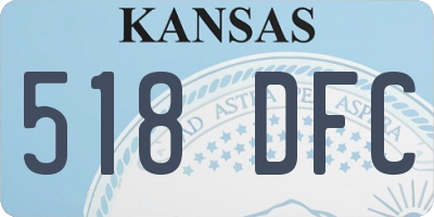KS license plate 518DFC