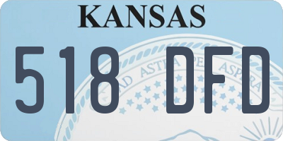 KS license plate 518DFD