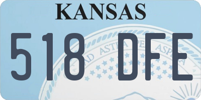 KS license plate 518DFE