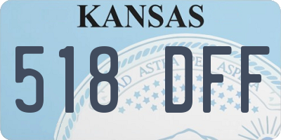 KS license plate 518DFF