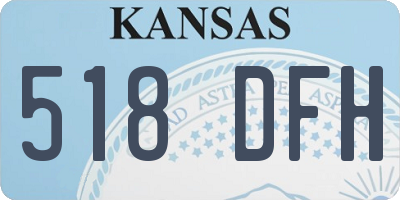 KS license plate 518DFH