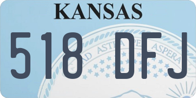 KS license plate 518DFJ