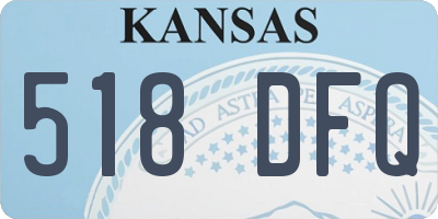 KS license plate 518DFQ