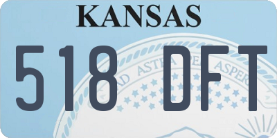 KS license plate 518DFT