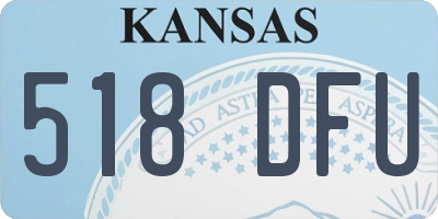 KS license plate 518DFU