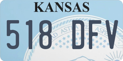 KS license plate 518DFV