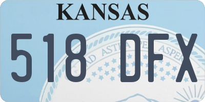 KS license plate 518DFX