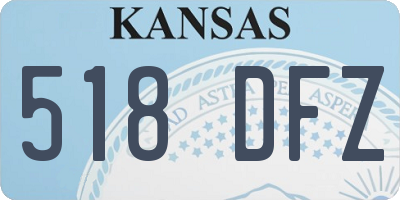 KS license plate 518DFZ
