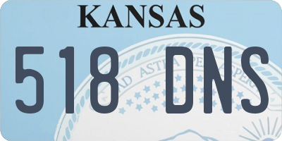 KS license plate 518DNS