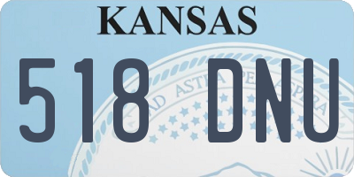 KS license plate 518DNU