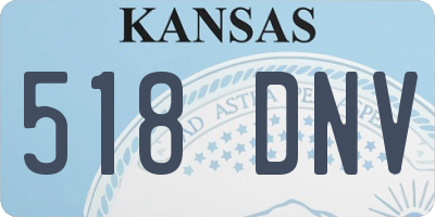 KS license plate 518DNV