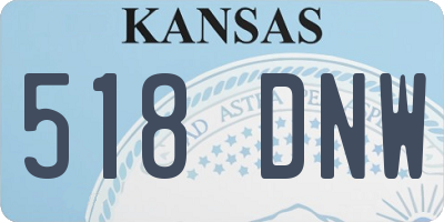 KS license plate 518DNW