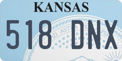 KS license plate 518DNX