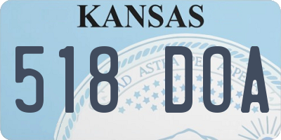 KS license plate 518DOA