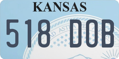 KS license plate 518DOB