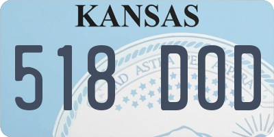 KS license plate 518DOD