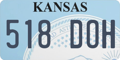 KS license plate 518DOH