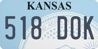 KS license plate 518DOK