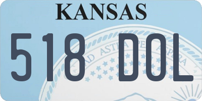 KS license plate 518DOL