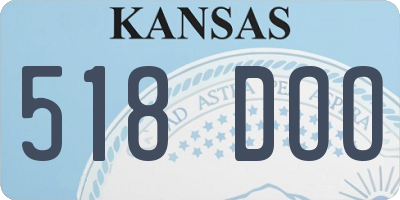 KS license plate 518DOO
