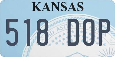 KS license plate 518DOP