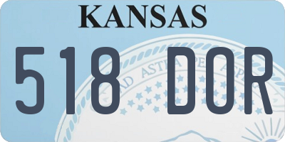 KS license plate 518DOR