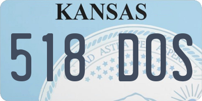 KS license plate 518DOS