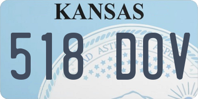 KS license plate 518DOV