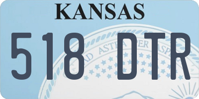 KS license plate 518DTR